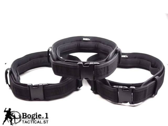 Bogie1 เข็มขัดสนาม พร้อมรองนวม   รุ่น 3 ชั้น 3-Tactical Belt Set  เข็มขัดสนาม เข็มขัดยุทธวิธีพร้อมรองนวม