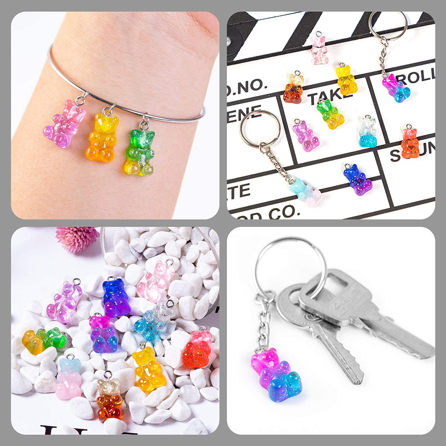 CHARMS จี้เรซิ่น รูปหมี สําหรับทําเครื่องประดับ