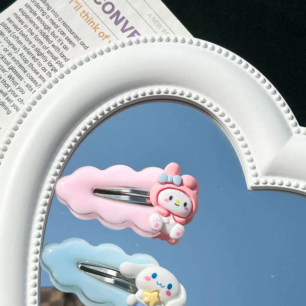 COD เมฆน่ารัก Sanrio Hair Clip Kuromi Hair Clip สาวหวาน Cartoon Hair Clip เด็กอุปกรณ์เสริมผม-det