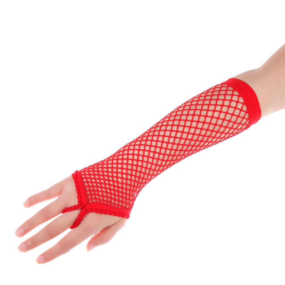 Eutus ถุงมือยาว ระบายอากาศ สีพื้น ไม่มีนิ้ว สําหรับปาร์ตี้ เด็กผู้หญิง