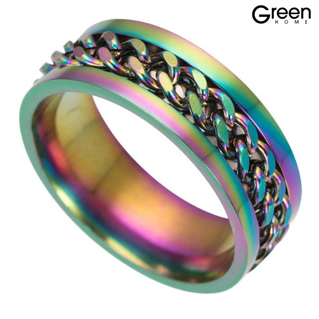 [Exquisite Jewelry House] แหวนสเตนเลส หมุนได้ สําหรับผู้ชาย