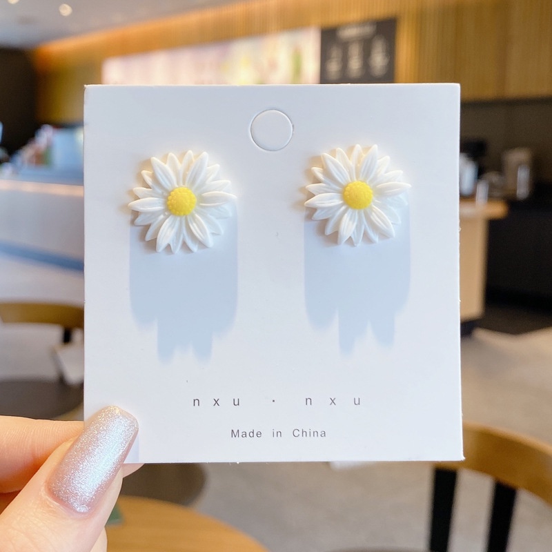 Flower earrings trend earrings atmosphere fashion sense French net red all-match earrings earrings