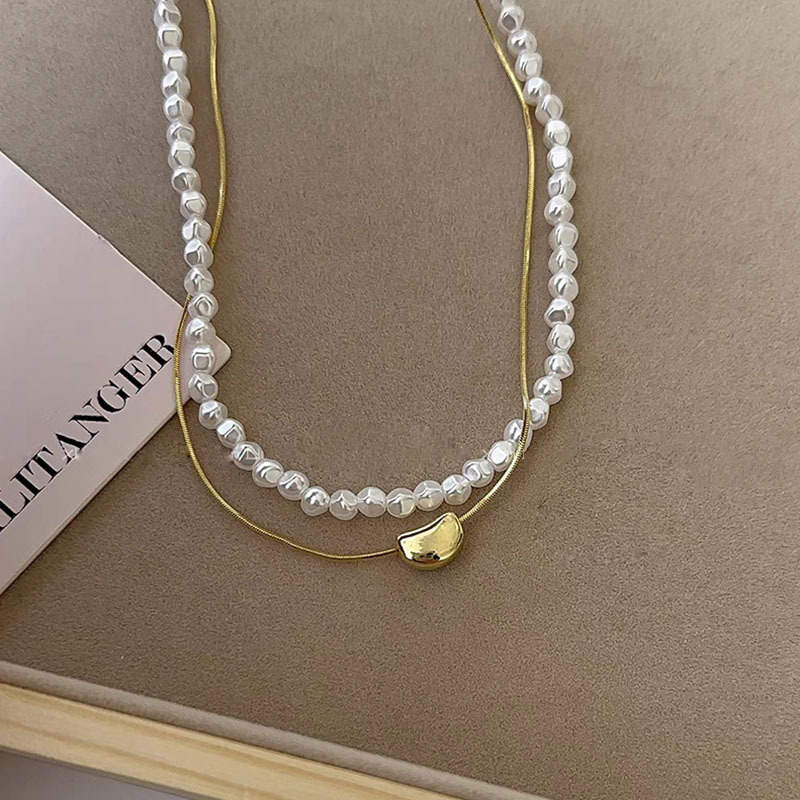 Golden Doudou สร้อยคอโซ่ ประดับมุก หรูหรา เข้ากับทุกการแต่งกาย สําหรับผู้หญิง