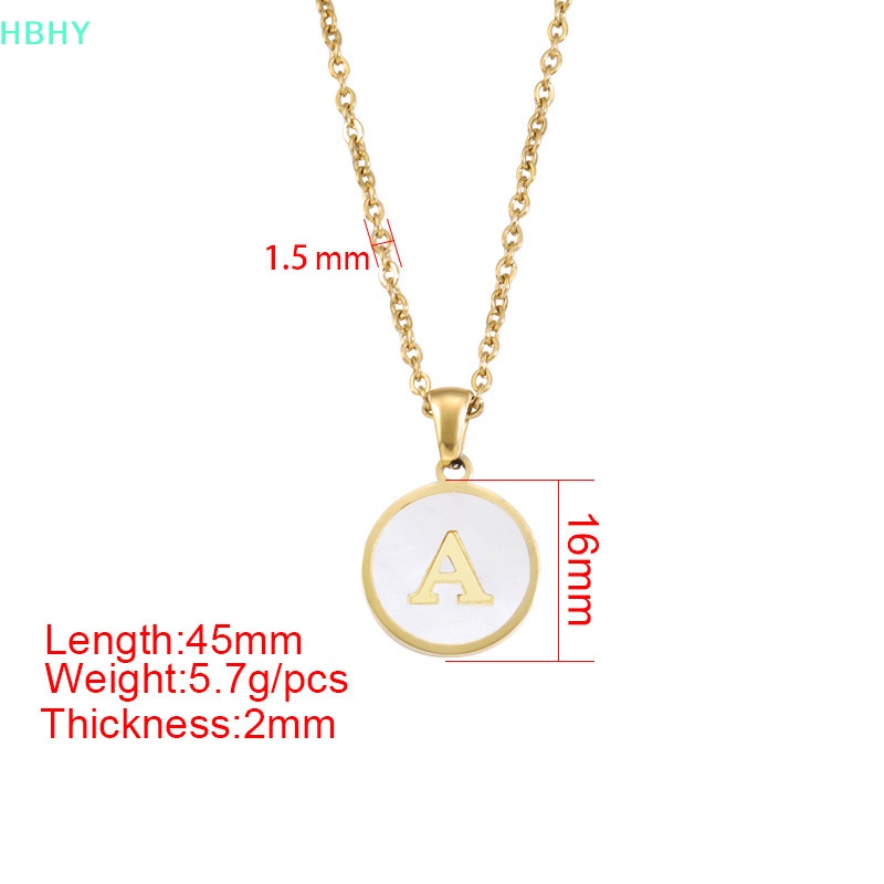 Hb สร้อยคอ จี้ตัวอักษร A-Z สีขาว สไตล์มินิมอล เครื่องประดับ สําหรับผู้หญิง ผู้ชาย ของขวัญ HY