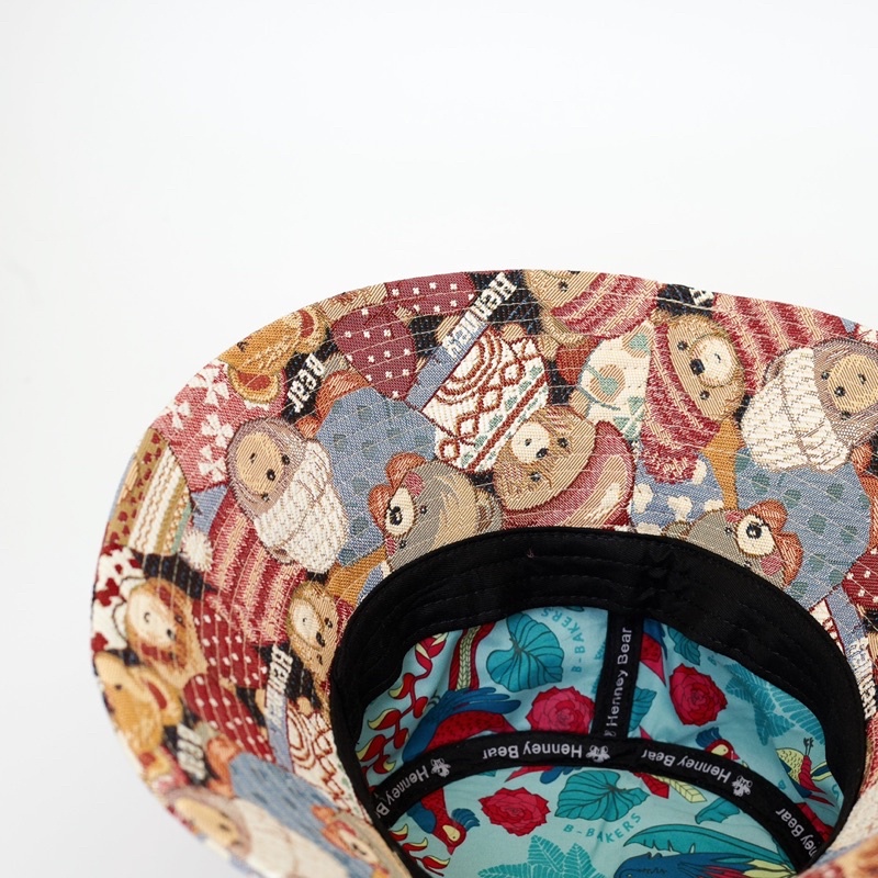 Henneybear - HM031 ลาย cute หมวกปีกฮาวาย ทรงสวย