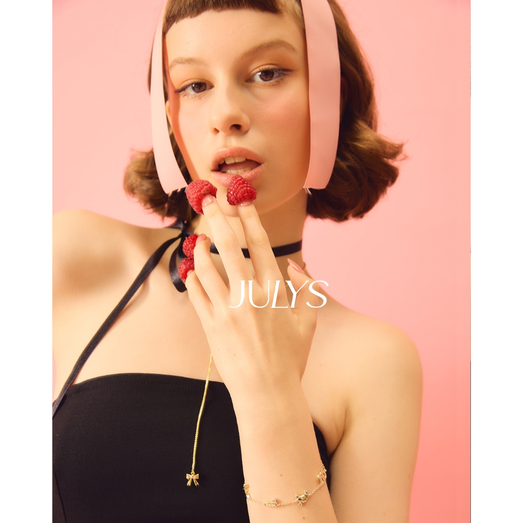 Julys - lolita ribbon drawstring necklace สร้อยคอโบว์ รูดได้