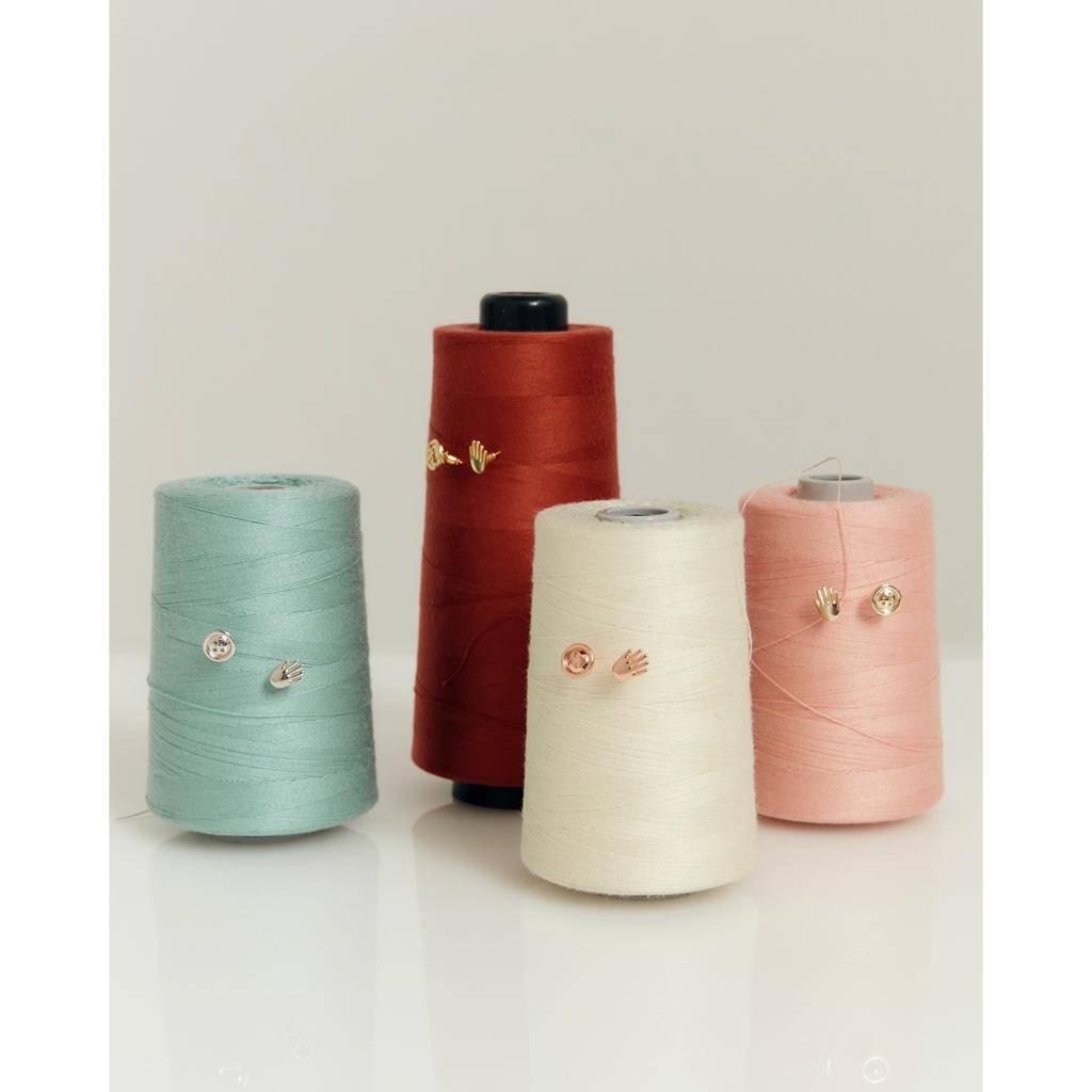 Julys x tgda - button and handy earrings