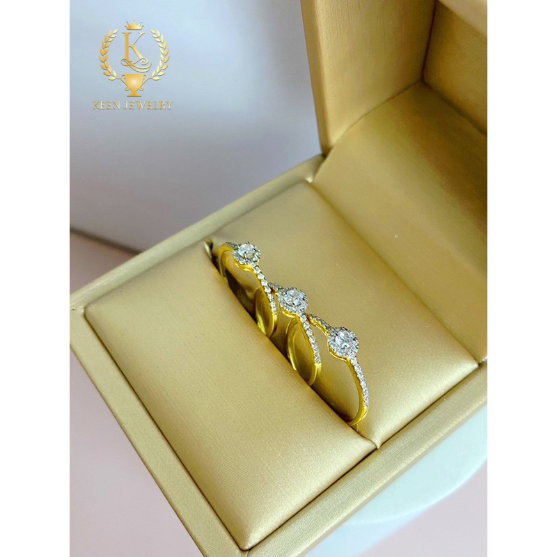 (Keen Jewelry) ❗️งานสั่งทำ มีหลายแบบ แหวนทองแท้ 9K 37.5% ประดับเพชร cz เกรดดีที่สุด