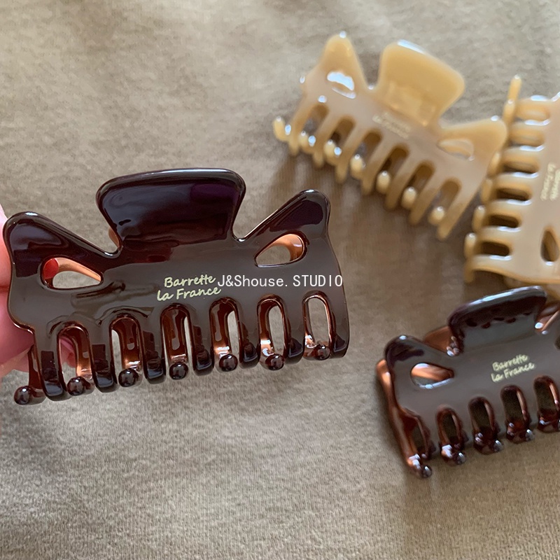 Kf723 กิ๊บติดผม สีกาแฟและน้ําตาลอะซิเตท ขนาดเล็ก สไตล์เกาหลี สําหรับผู้หญิง