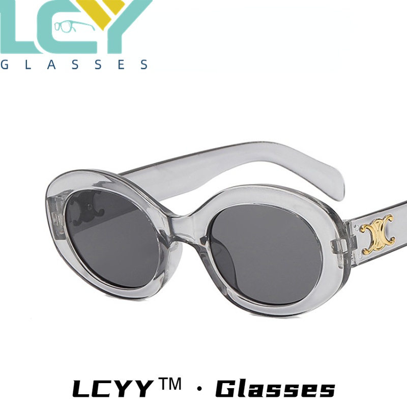 Lcyy2023 ใหม่ แว่นตากันแดดแฟชั่น ทรงวงรี สไตล์ยุโรป และอเมริกาย้อนยุค 5293