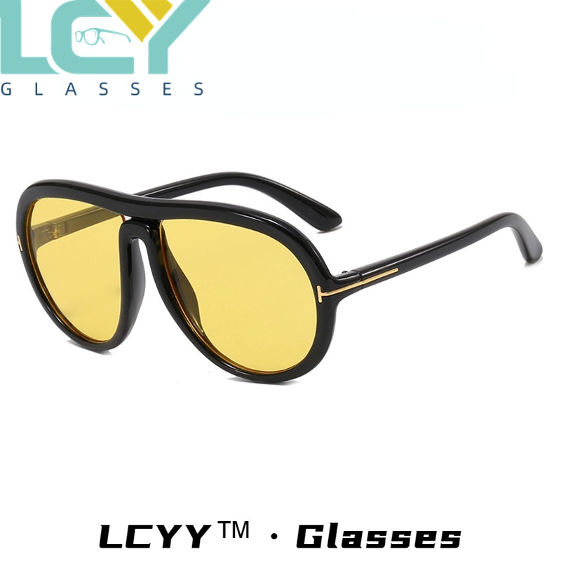 Lcyy2023 ใหม่ แว่นตาแฟชั่น กรอบใหญ่ ป้องกันแสงสีฟ้า สไตล์เกาหลี ยุโรป อเมริกา เรโทร 036