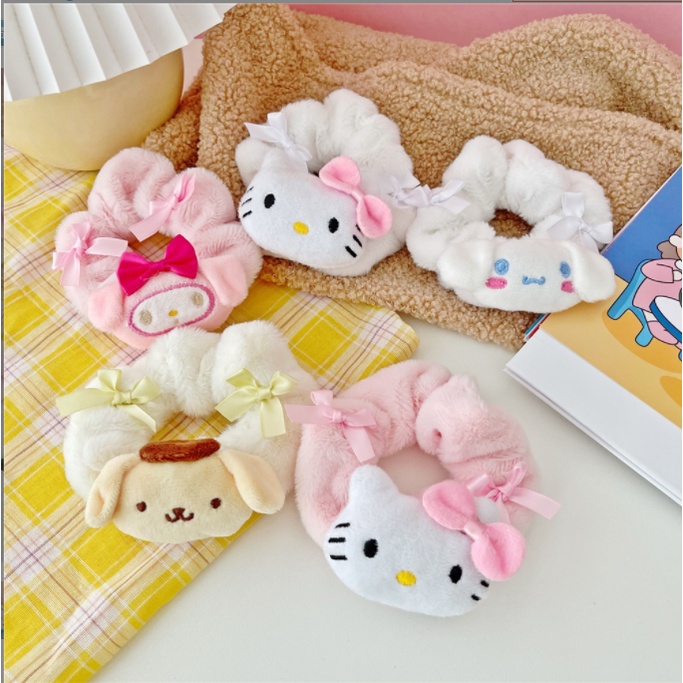 Life-365 ยางรัดผม ขนาดใหญ่ ลาย Hello Kitty น่ารัก เครื่องประดับแฟชั่น