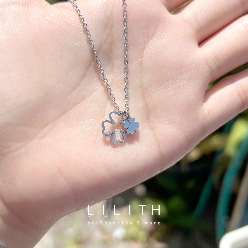 Lilith - Four leaf clover Necklace สร้อยคอ สแตนเลส จี้ใบโคลเวอร์