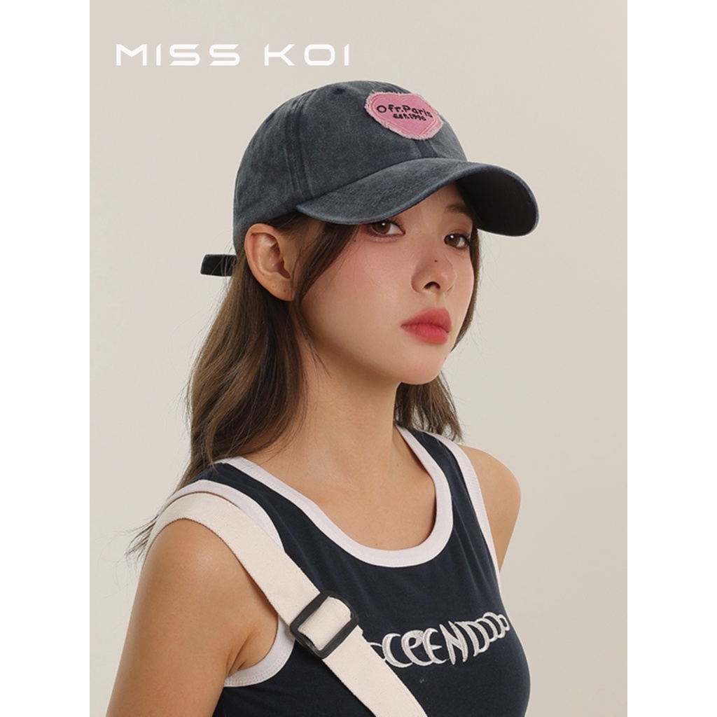 Misskoi [พร้อมส่ง] หมวกเบสบอล ปีกกว้าง ขนาดเล็ก เข้ากับทุกการแต่งกาย สําหรับผู้ชาย และผู้หญิง