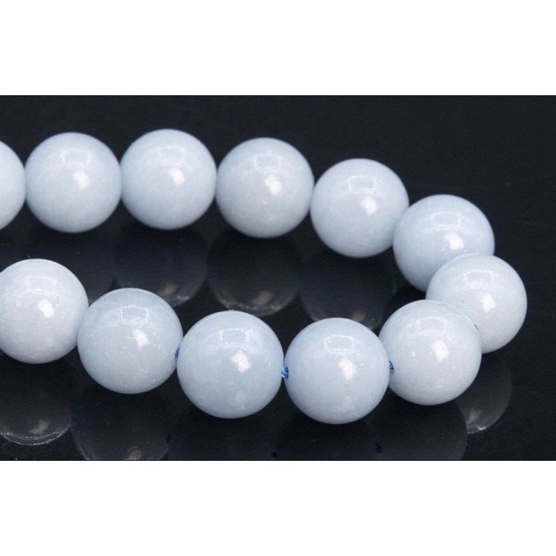 Natural Angelite Stone Beads Strand  6 mm 8mm Round Bead 42 cm long strand available