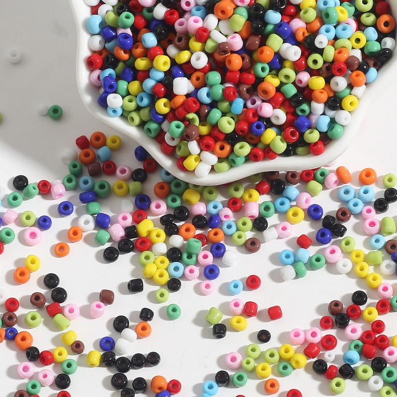 Nicebeads ลูกปัดคริสตัลหลากสี 2 มม . 300-1000 ชิ้นสําหรับทําเครื่องประดับแฮนด์เมด Diy