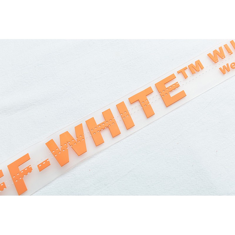 OFF WHITE 18SS โลโก้ใหม่เข็มขัดโปร่งใสสำหรับผู้ชายและผู้หญิง