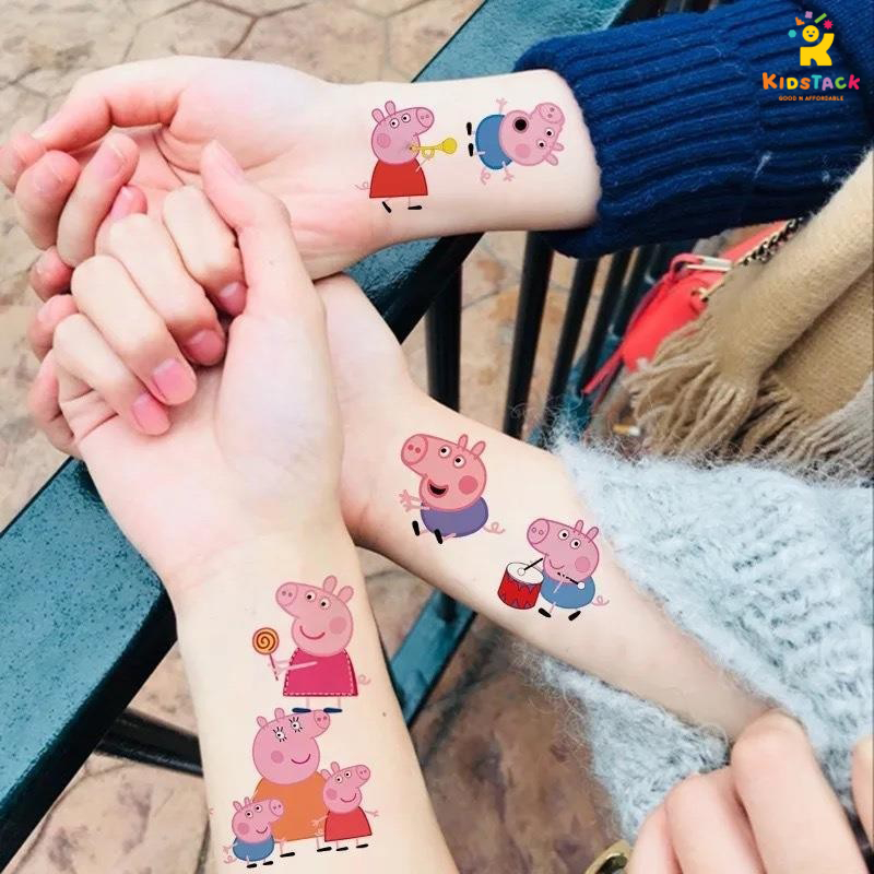 Peppa Pig Tattoo Sticker แทททูสติ๊กเกอร์เปปป้าพิก แสนสนุก