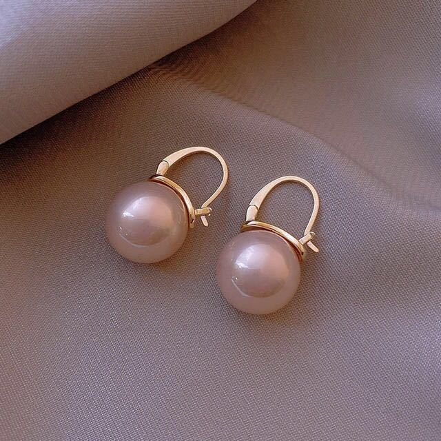 Retro Fashion Pearl Earrings Basic Pearl Ball Drop Earrings Simple Piercing Earrings(A10-04-11)
