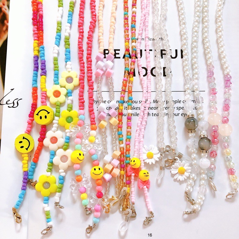 SALE Handmade สายคล้องแมสเด็ก ผู้ใหญ่ ลูกปัด หน้ากาก สายคล้องแว่น
