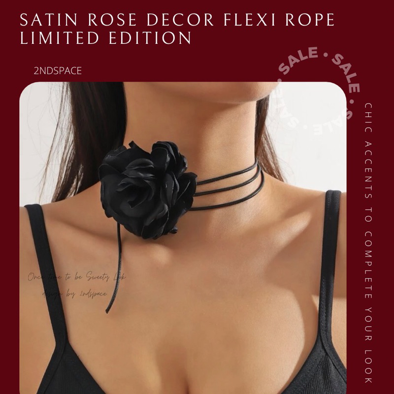 SALE โช้กเกอร์ดอกไม้แบบผูกเองได้ตามใจสไตล์Sexy Flexi Rose Basic Choker พร้อมส่งนะค้า