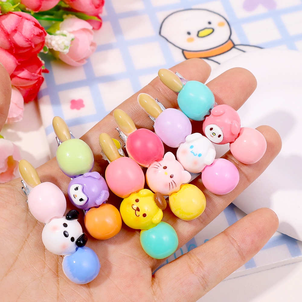SANRIO กิ๊บติดผมโลหะ รูปหางม้าน่ารัก กันลื่น เครื่องประดับ สําหรับผู้หญิง