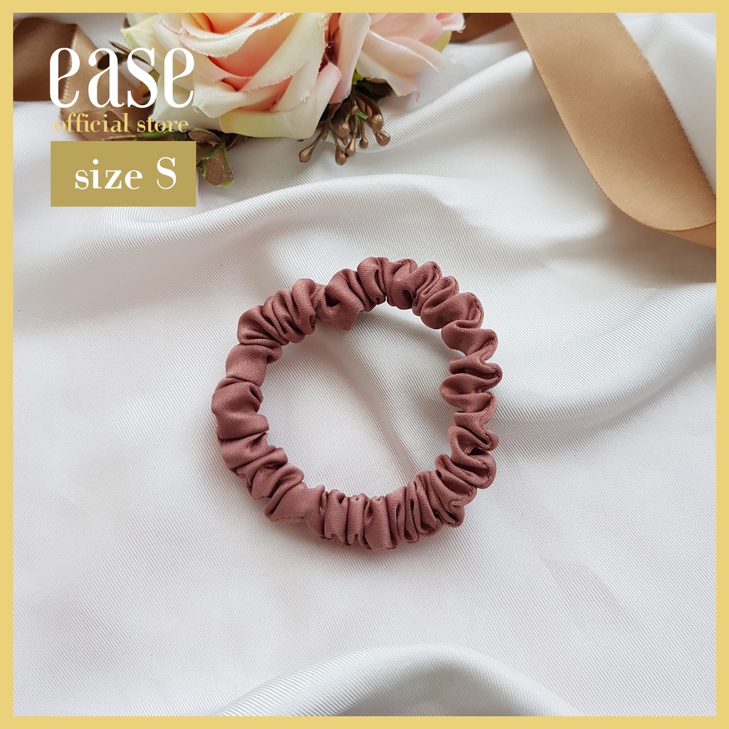 Satin Scrunchies - Best offer pack  4 ชิ้น คละสี ไซส์ได้ - Premium Satin ไม่กินผม ไม่ย้วย รัดแน่น (Warm tone/Pastel)