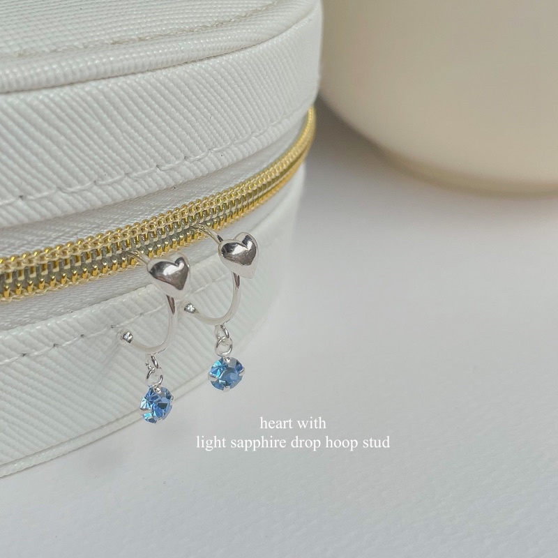 SissyJewelry // ต่างหูเงินแท้ พลอย Swarovski Light Sapphire collection