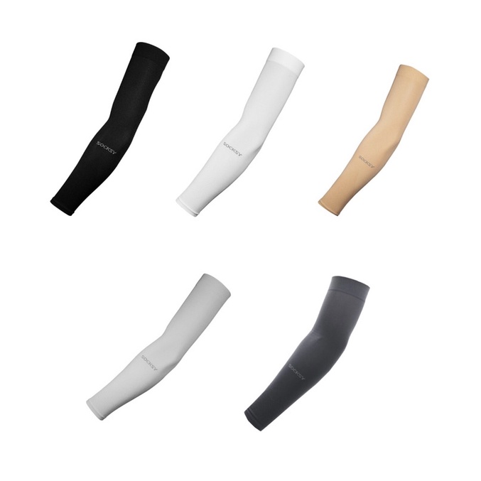 Socksy ปลอกแขนเนื้อถุงน่อง  รุ่น AZZZ กันUV 99% เย็นสบาย ระบายอากาศ(แพ็คสุดคุ้ม12คู่)