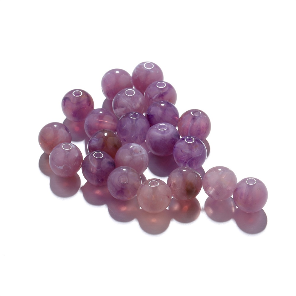 St. kunkka ลูกปัดหินเทียม อะคริลิค 6 มม. 34 สี สําหรับทําสร้อยคอ สร้อยข้อมือ DIY 50 ชิ้น