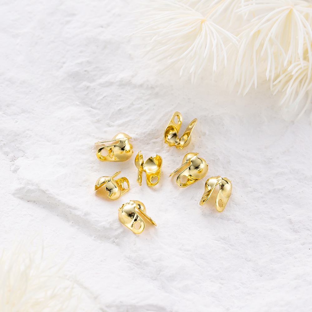 St.kunkka บักเกิลลูกปัด สีทอง 18K ไม่ซีดจาง สําหรับเชื่อมต่อสร้อยข้อมือ 50 ชิ้น