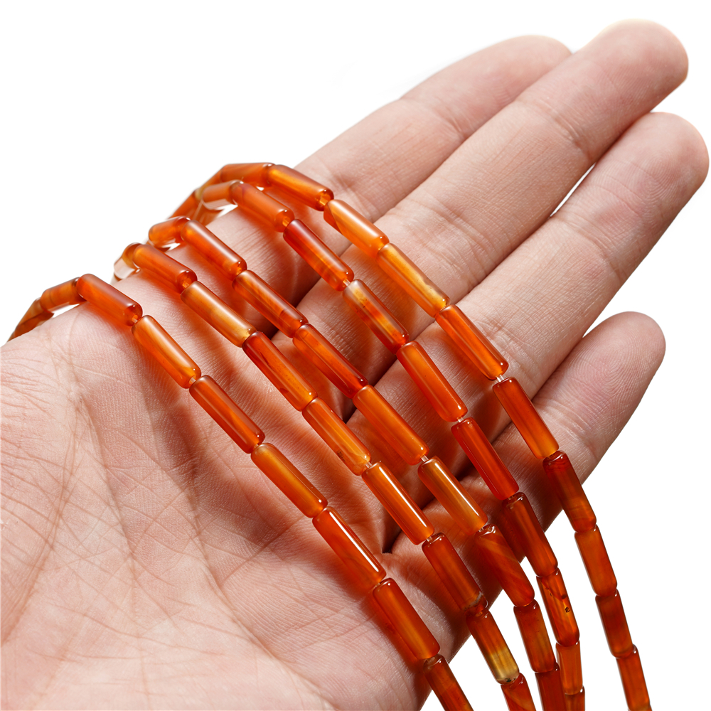 St.kunkka ลูกปัดหินไม้ไผ่ธรรมชาติ 5x12 มม. 1 สาย สําหรับทําเครื่องประดับ DIY