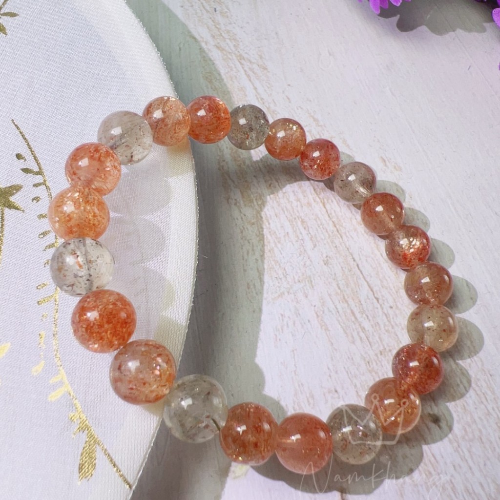 Sunstone ซันสโตน สีส้ม แสงสวย เกรดสูง พร้อมใบรับรอง หินนําโชค หินมงคล