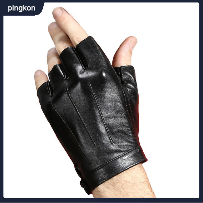 Tdg ถุงมือหนังแกะ แบบครึ่งนิ้ว แบบบาง เหมาะกับฤดูร้อน สําหรับขี่รถจักรยานยนต์กลางแจ้ง