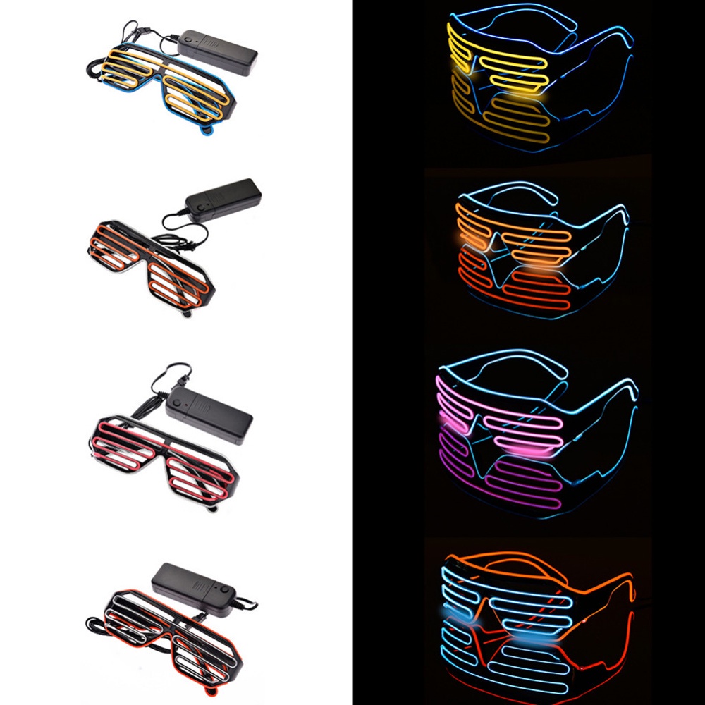 Tik Tok แว่นตากันแดด นีออน เรืองแสง LED สําหรับปาร์ตี้ฮาโลวีน คริสต์มาส