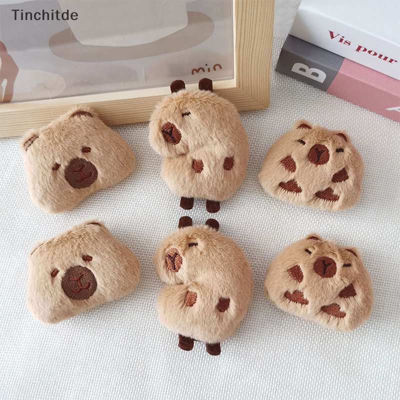 [Tinchitde] เข็มกลัด รูปตุ๊กตาสัตว์ Capybara น่ารัก ขนปุยนุ่มนิ่ม สําหรับตกแต่งเสื้อผ้า [Preferred]