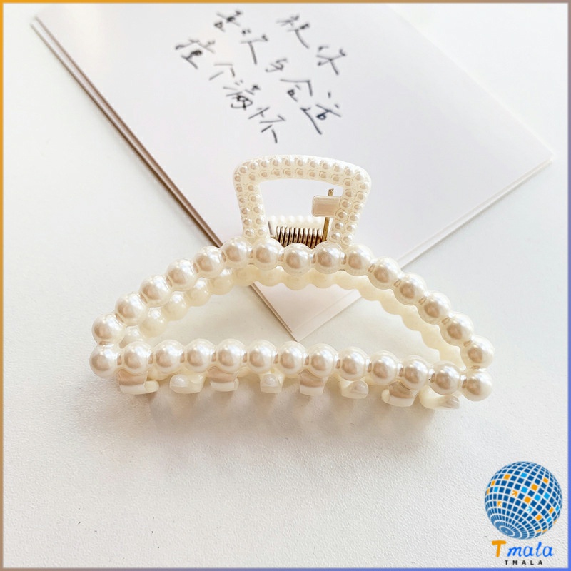 Tmala กิ๊บติดผมประดับไข่มุกเทียม  หรูหราและเรียบง่าย เครื่องประดับผม  pearl hair clip
