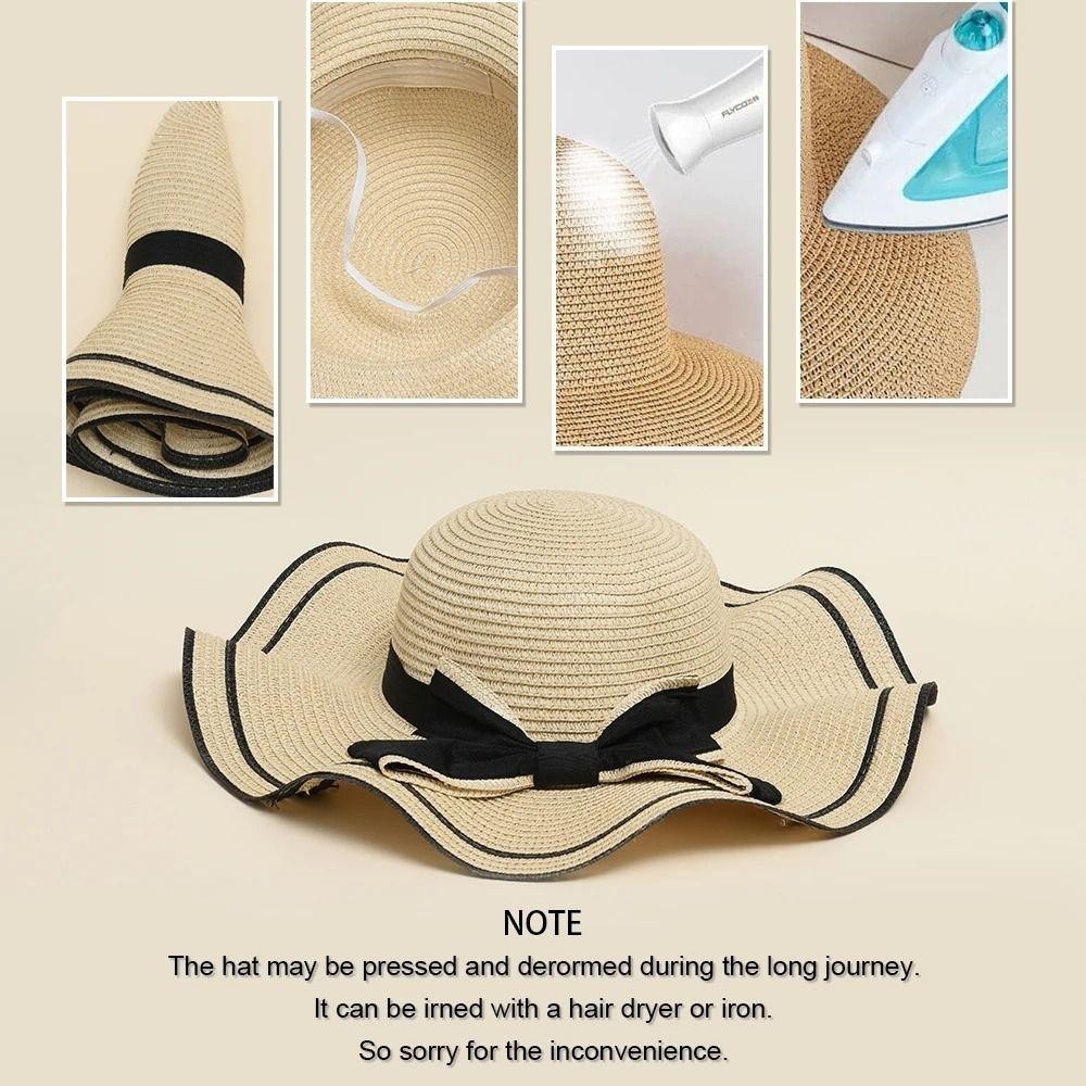 Trendyzone หมวกฟางสานลําลอง ป้องกันรังสียูวี พับได้ แฟชั่นชาวประมง สําหรับผู้หญิง 2024