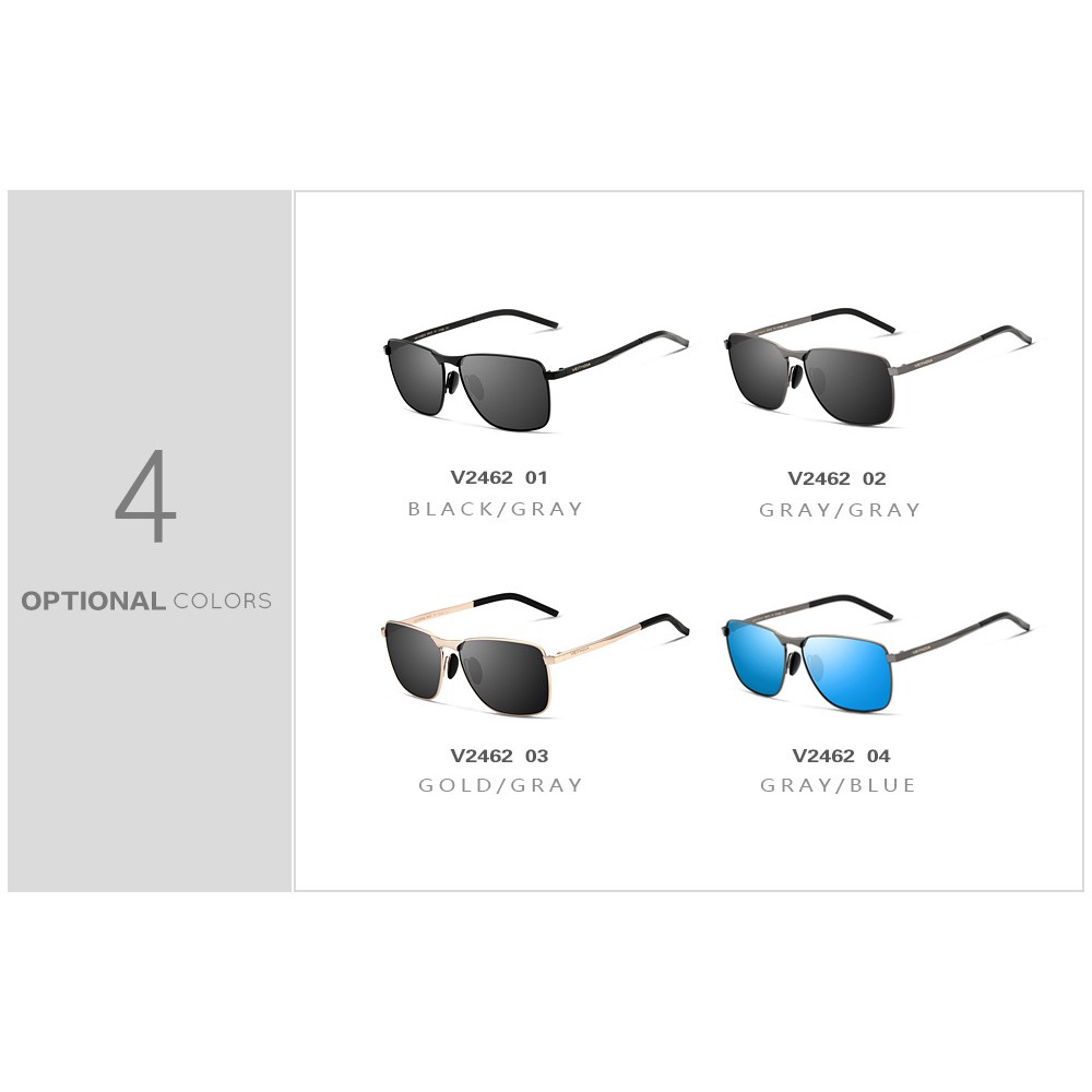 VEITHDIA แว่นกันแดดตัดแสง UV HD POLARIZED + อุปกรณ์ 6 ชิ้น