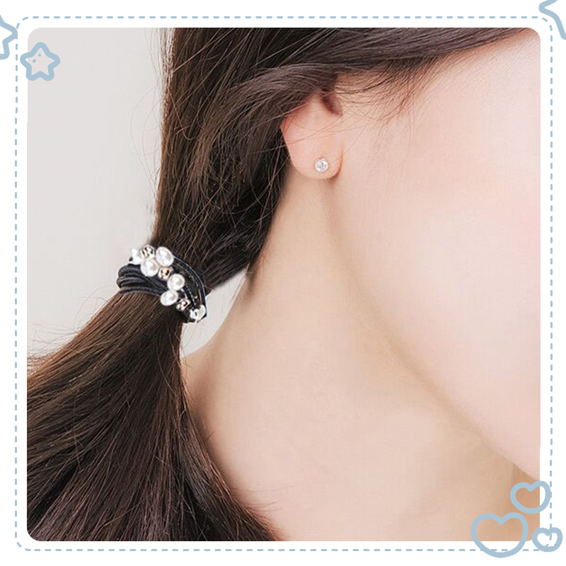 XINYIA2 ยางรัดผมไข่มุก ยางมัดผม เครื่องประดับผม สไตล์เกาหลี(เลือกสีได้)
