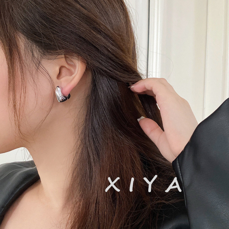 Xiya ต่างหู รูปตัวอักษร Love Notch ระดับไฮเอนด์ สําหรับผู้หญิง