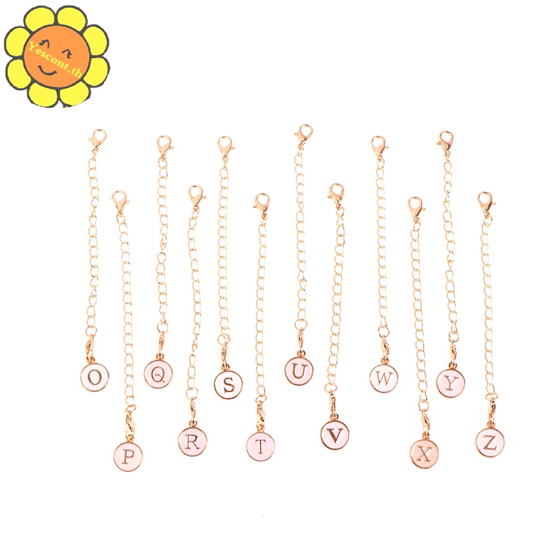 Yescont ที่จับแก้วน้ํา ลายตัวอักษรภาษาอังกฤษ Ch สีชมพูหวาน อุปกรณ์เสริม สําหรับระบุตัวอักษร TH