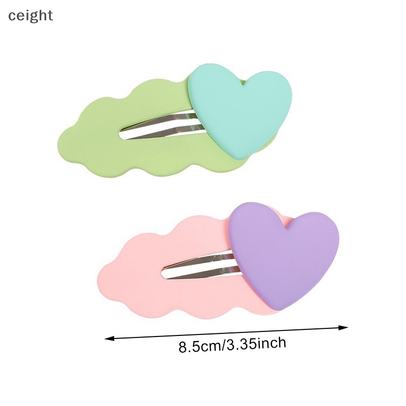[ceight] กิ๊บติดผมหน้าม้า รูปหัวใจน่ารัก สีแคนดี้ สําหรับเด็กผู้หญิง
