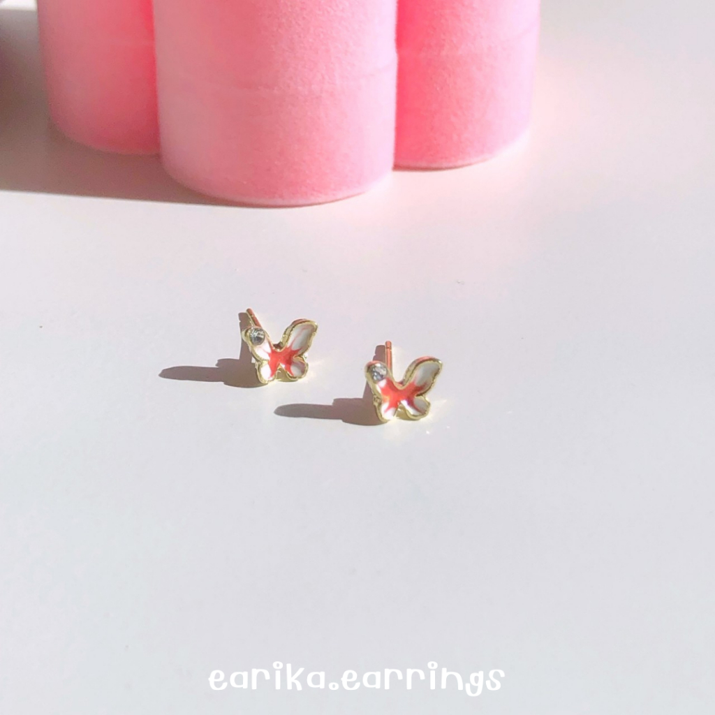 earika.earrings - Buttervine collection รวมต่างหูก้านเงินแท้ลายผีเสื้อสีหวาน ผิวแพ้ง่ายใส่ได้