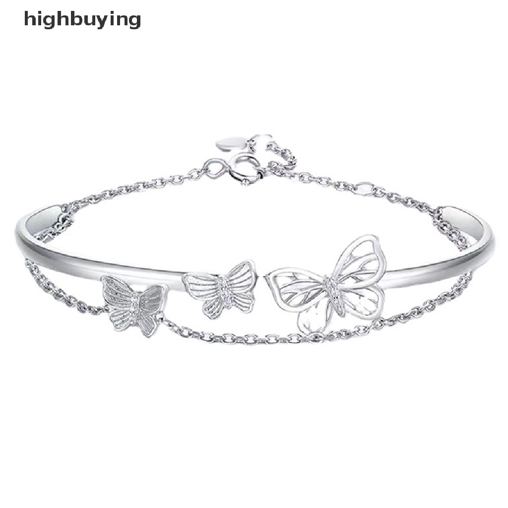 [highbuying]สร้อยข้อมือโซ่ สองชั้น ประดับโบว์ สไตล์เกาหลี แฟรี่ ไฮเอนด์ แฟชั่นสําหรับผู้หญิง