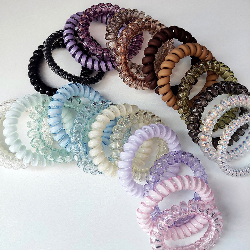 kingmallshop DEAQ431(ร้านไทย) ยางรัดผม ลายดอกไม้ สีแคนดี้ น่ารักมาก แฟชั่น สําหรับผู้หญิง