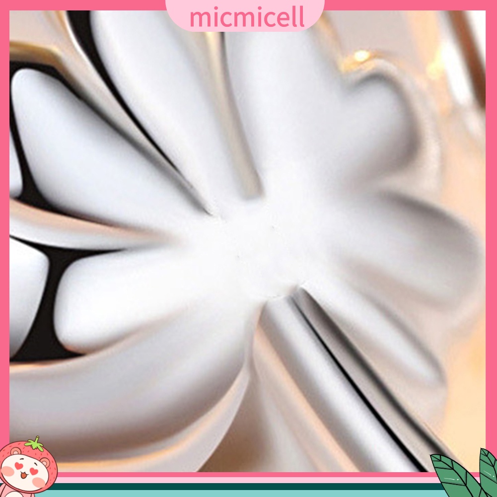 (micmicell) แหวนแต่งงานเปิดนิ้วมือรูปดอกบัวสําหรับผู้หญิง