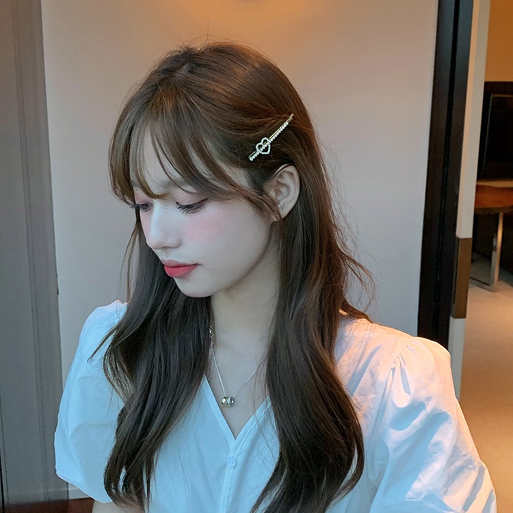กิ๊บติดผม ประดับมุก รูปหัวใจ สไตล์เกาหลี สําหรับผู้หญิง