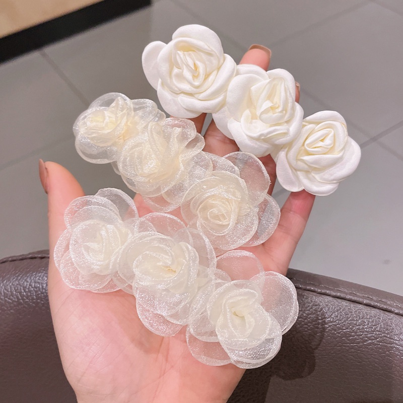 กิ๊บติดผม รูปดอกคามิเลีย สามมิติ สไตล์ฝรั่งเศส เรโทร เครื่องประดับ สําหรับผู้หญิง