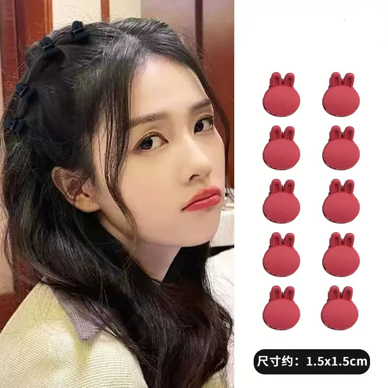 กิ๊บติดผม แบบถัก ขนาดเล็ก สีดํา สําหรับผู้หญิง 1k